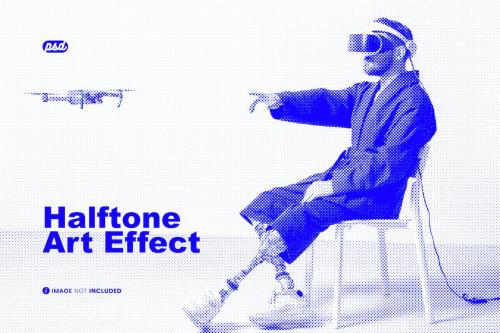 Halftone Art Photo Effect