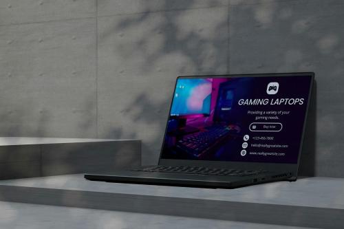 Gaming Laptop Mockup