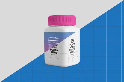 Plastic Square Bottle Mockup Plastic Square Bottle Mockup