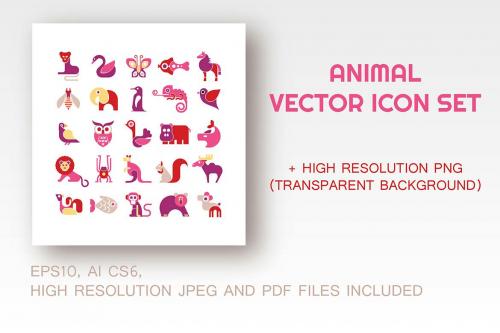 Animal vector icon set