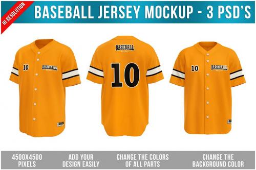 Baseball Jersey Mockup - 3 PSD'S Baseball Jersey Mockup - 3 PSD'S