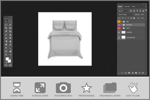 Bed Mockup - 2 PSD'S Bed Mockup - 2 PSD'S
