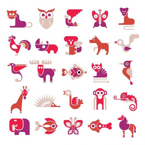 Animal vector icon set Animal vector icon set