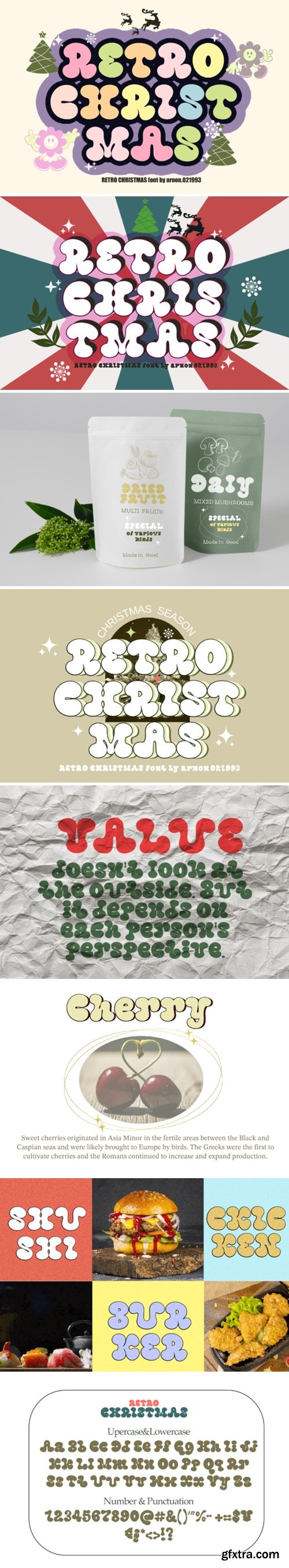 Retro Christmas Font Retro Christmas Font