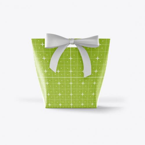 Paper Bag with Bow Mocklup Paper Bag with Bow Mocklup