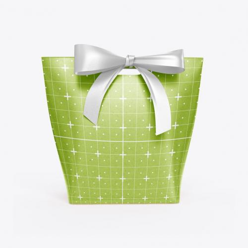 Paper Bag with Bow Mocklup Paper Bag with Bow Mocklup