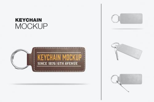 Natutal Leather Keychain Mockup Natutal Leather Keychain Mockup