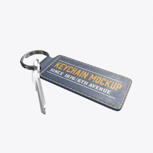 Natutal Leather Keychain Mockup Natutal Leather Keychain Mockup
