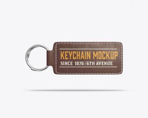 Natutal Leather Keychain Mockup Natutal Leather Keychain Mockup