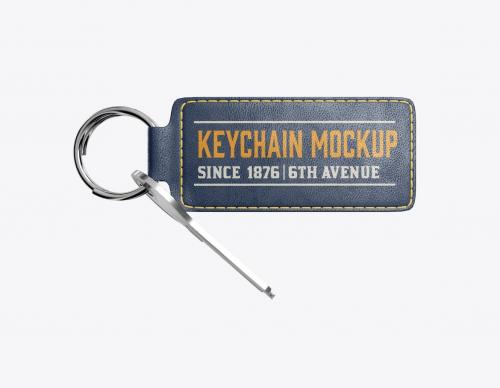 Natutal Leather Keychain Mockup Natutal Leather Keychain Mockup