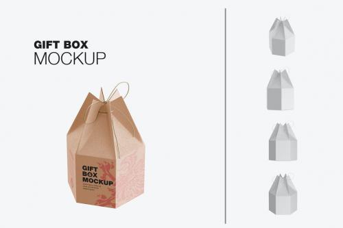Kraft Paper Wedding Gift Box Mockup Kraft Paper Wedding Gift Box Mockup