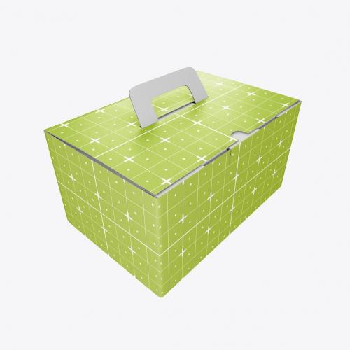 Classic Paper Box with Handle Mockup Classic Paper Box with Handle Mockup