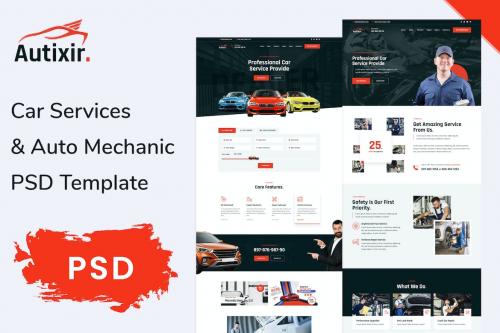 Autixir - Car Services Auto Mechanic PSD Template Autixir - Car Services Auto Mechanic PSD Template