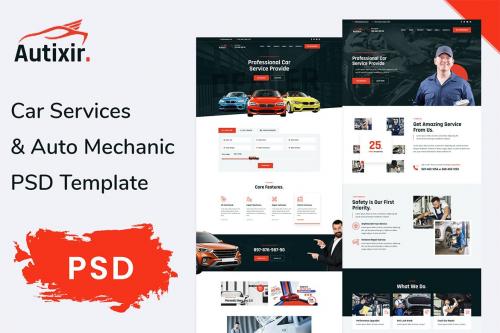 Autixir - Car Services Auto Mechanic PSD Template Autixir - Car Services Auto Mechanic PSD Template