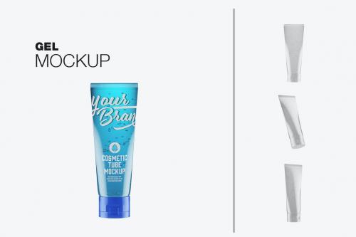 Transparent Cosmetic Tube Mockup Transparent Cosmetic Tube Mockup