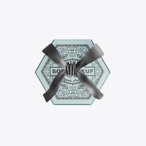 Kraft Box with Bow Mockup Kraft Box with Bow Mockup