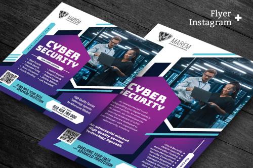 Cyber Security Flyer and Instagram Cyber Security Flyer and Instagram