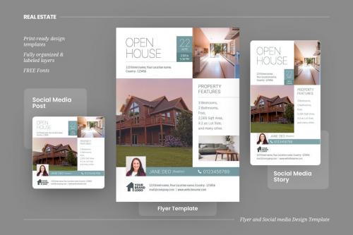 Real Estate Open House Template Design Real Estate Open House Template Design