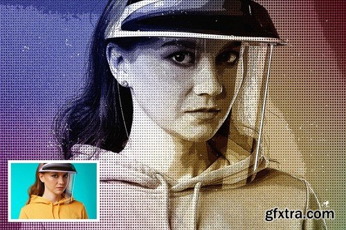 Halftone Dots Photo Effects 4ZXM7VV Halftone Dots Photo Effects 4ZXM7VV