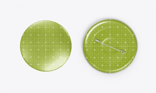 Standard Metallic Button Pins Mockup Standard Metallic Button Pins Mockup