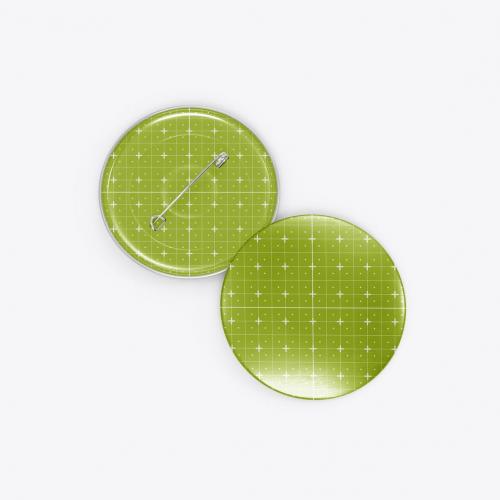 Standard Metallic Button Pins Mockup Standard Metallic Button Pins Mockup