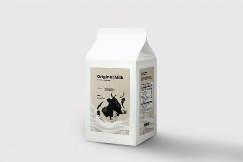 Fresh Milk Box Packaging Mockup Fresh Milk Box Packaging Mockup