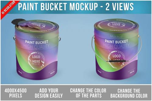 Paint Bucket Mockup PSD Paint Bucket Mockup PSD