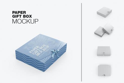 Wedding Glossy Gift Box Mockup Wedding Glossy Gift Box Mockup