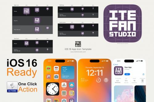 iOS 16 App Icon Template iOS 16 App Icon Template