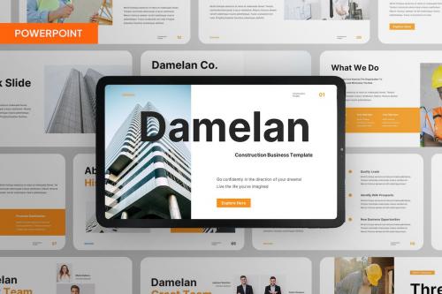 White Orange Modern Business Construction Profile White Orange Modern Business Construction Profile