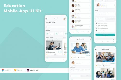 Education Mobile App UI Kit Education Mobile App UI Kit