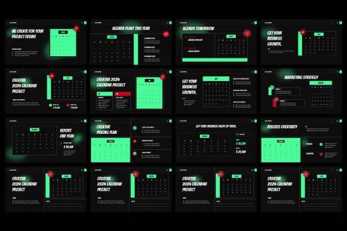 2024 Pop Art Calendar PowerPoint Template 2024 Pop Art Calendar PowerPoint Template