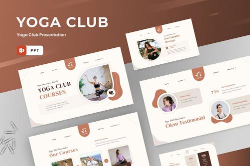 Yoga Club PowerPoint Template Yoga Club PowerPoint Template