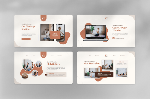 Yoga Club PowerPoint Template Yoga Club PowerPoint Template