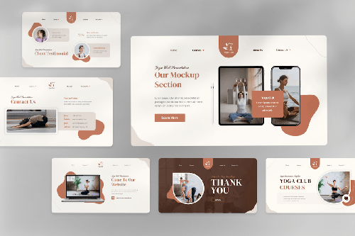 Yoga Club PowerPoint Template Yoga Club PowerPoint Template