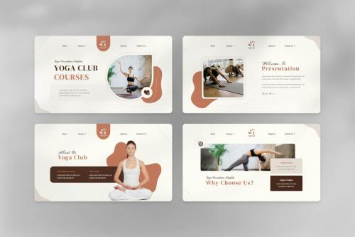 Yoga Club PowerPoint Template Yoga Club PowerPoint Template