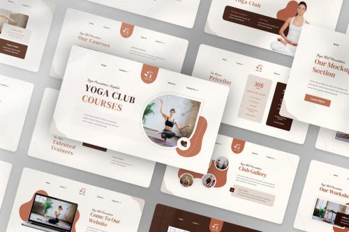 Yoga Club PowerPoint Template Yoga Club PowerPoint Template