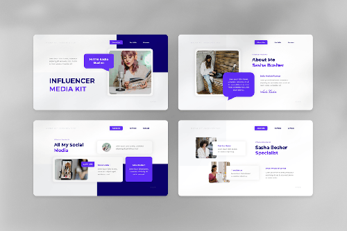 Influencer Media Kit PowerPoint Template Influencer Media Kit PowerPoint Template