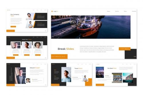 Logatics - Logistics Powerpoint Template Logatics - Logistics Powerpoint Template