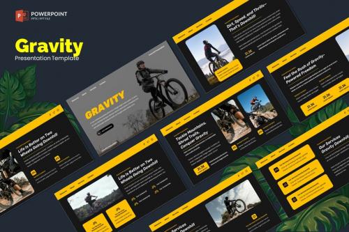 Gravity - Bike Sport Powerpoint Template Gravity - Bike Sport Powerpoint Template