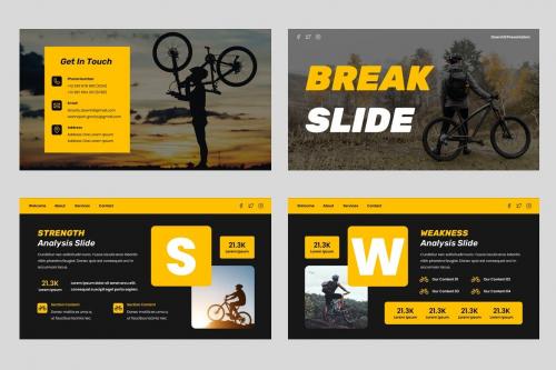 Gravity - Bike Sport Powerpoint Template Gravity - Bike Sport Powerpoint Template