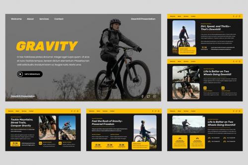 Gravity - Bike Sport Powerpoint Template Gravity - Bike Sport Powerpoint Template