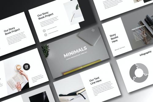 Minimals Book PowerPoint Template Minimals Book PowerPoint Template