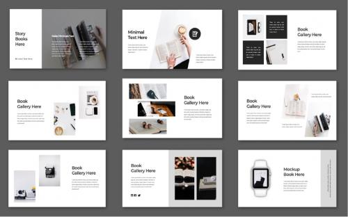 Minimals Book PowerPoint Template Minimals Book PowerPoint Template