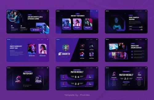 Enorth - Esports Gaming PowerPoint Template Enorth - Esports Gaming PowerPoint Template