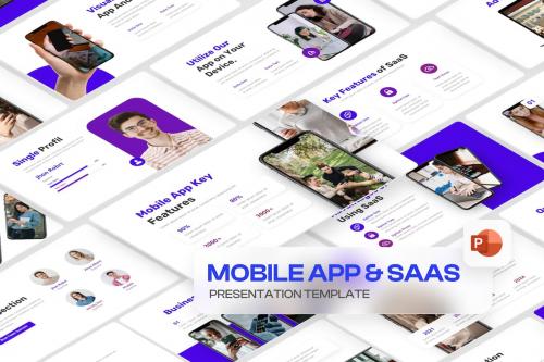 Mobile App & Saas PowerPoint Template Mobile App & Saas PowerPoint Template