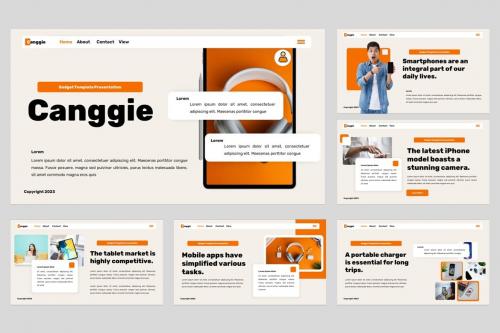 Canggie - Gadget Mobile App Powerpoint Template Canggie - Gadget Mobile App Powerpoint Template