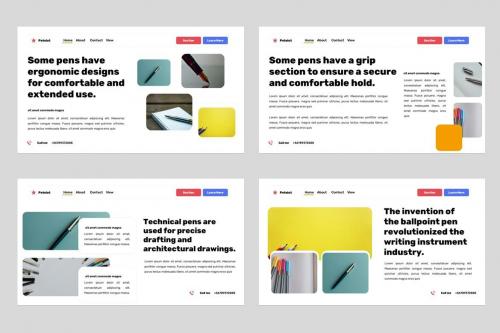 Petelot Education & Stationery Powerpoint Template Petelot Education & Stationery Powerpoint Template