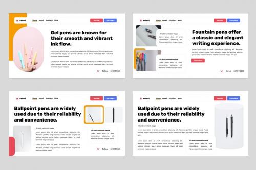 Petelot Education & Stationery Powerpoint Template Petelot Education & Stationery Powerpoint Template