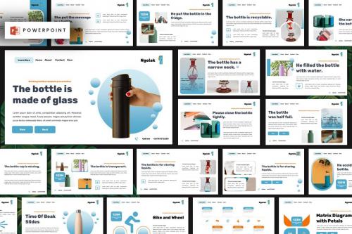 Ngelak - Drinking Water Bottle Powerpoint Template Ngelak - Drinking Water Bottle Powerpoint Template